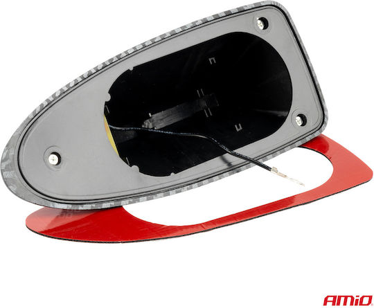 AMiO Car Antenna Roof Shark for Radio in Black Carbon Color