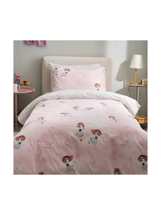 Vesta Home Sheet Single with Elastic Band Cotton Rozy 170x260cm