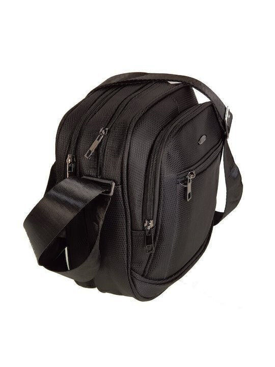 Herrentasche Schulter / Crossbody Schwarz 4015-S-Black