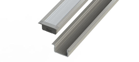Alu Profil Eingelassen Eloxiert Silber Dl 3000mm Max Bandbreite 12mm