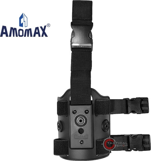 Amomax Tactical Holster Drop Leg Pistol Thigh Holster Πλατφόρμα Μηρού Μαύρη