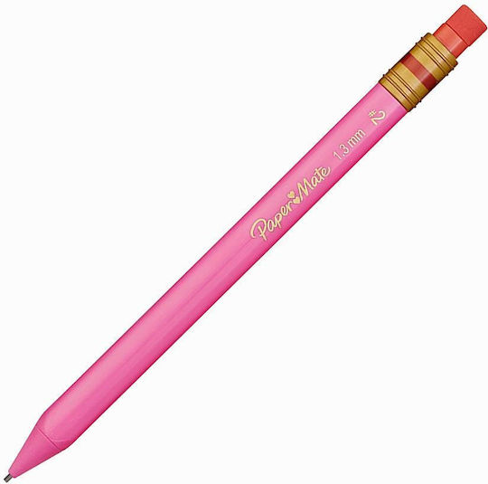 Papermate Mechanischer Bleistift zum Zeichnen 1.3mm mit Radiergummi 1Stück Rosa