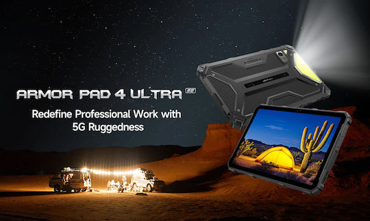 Ulefone Armor Pad 4 Ultra 5G 10.36" Tablet (8GB/256GB) Μαύρο