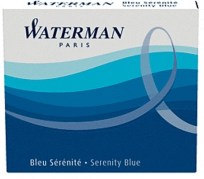 Waterman Replacement Ink for Pen in Blue color 6pcs S0110950