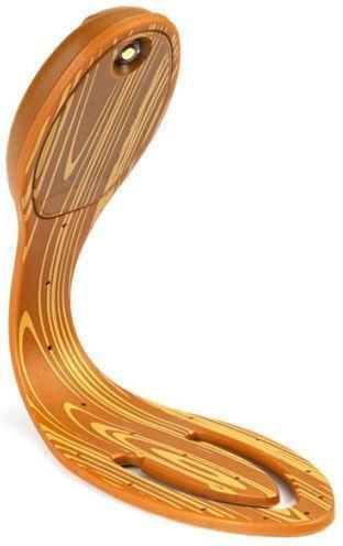 Thinking Gifts Flexlight Book Light LED with Clip Brown Wood