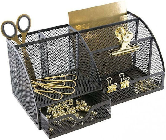 Metal Office Organizer in Black Colour 14x12.5x28cm