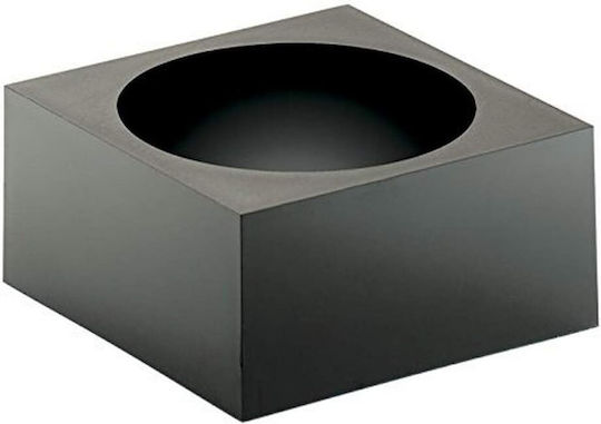 Kunststoff Büroklammer-Halter in Schwarze Farbe 7,5x7,5x3,5cm