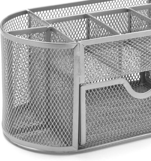 Metal Office Organizer In Silver Colour 22x11x10cm