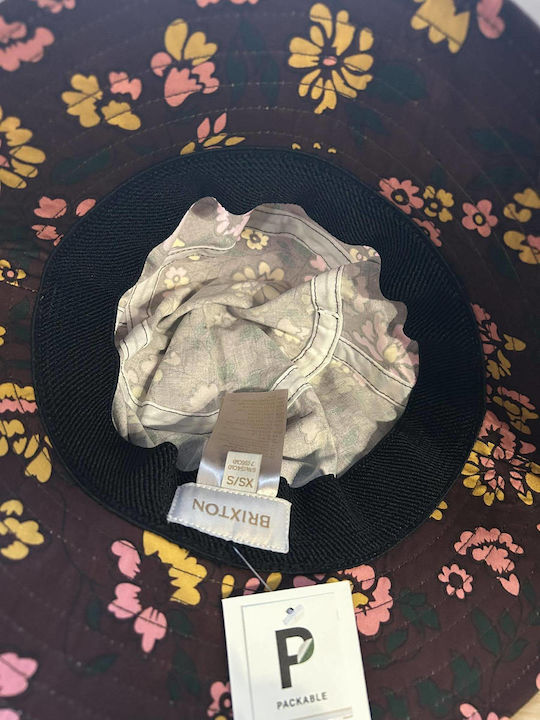 Brixton Fabric Women's Bucket Hat Dark Brown Floral