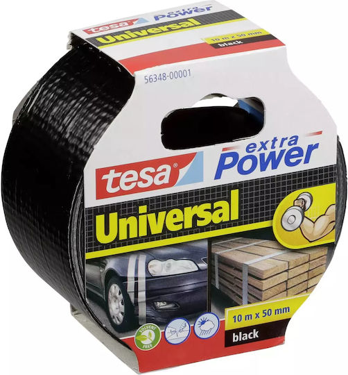 Tesa Extra Power Universal Black Autocolantă Bandă de țesut Neagră 50mmx10m 1buc 56348-00001-05