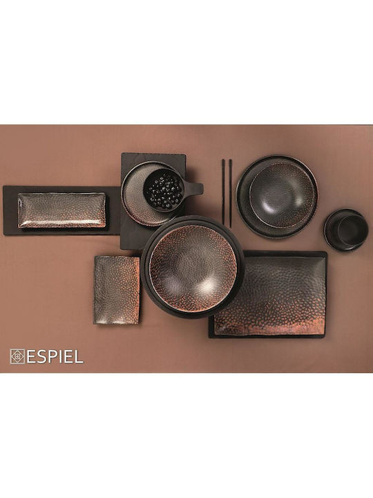 Espiel Sunset Melamine Serving Platter Rectangular Brown 22.5x15cm