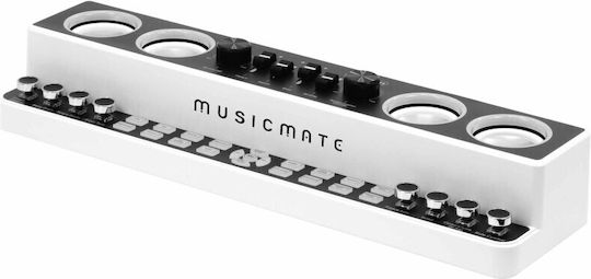 MusicMate Ηχείο Karaoke με Ασύρματα Μικρόφωνα και Εφέ Φωτισμού SonicPulse Λευκό