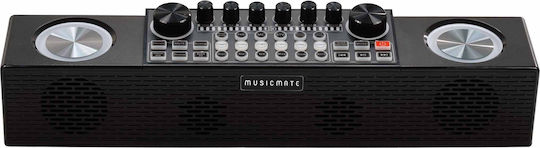MusicMate SonicEdge Black Karaoke Speaker with Wireless Microphones and Lighting Effects