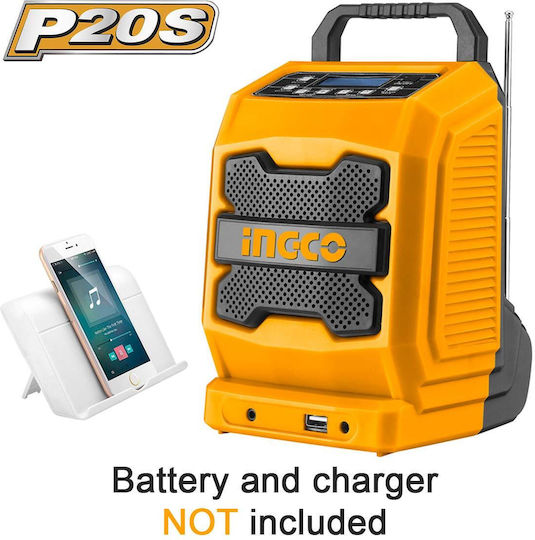 Ingco CJRLI2001 Cu baterie cu Bluetooth și USB Portocaliu