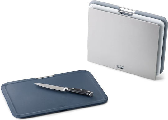 Joseph Joseph Rectangular Plastic Chopping Board Set Gray 3pcs