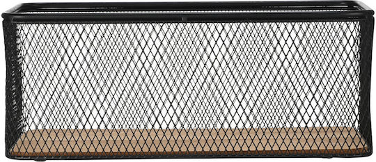 Estia Καλάθι Αποθήκευσης Bamboo Μαύρο 30.5x16.5x12.5cm