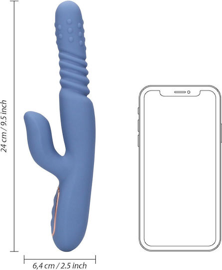Shots Loveline Δονητής Rabbit 24cm Blue Nova