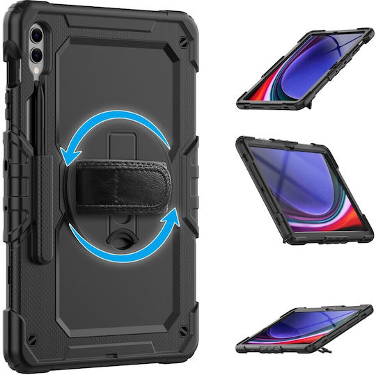 Mad Mask Flip Cover Rotierende Schwarze (Samsung Galaxy Tab S9 FE+ 12,4)