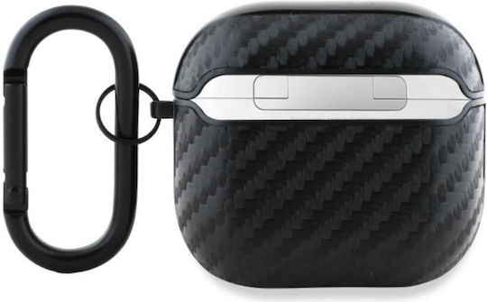 Bmw Carbon Double Metal Logo Airpods 4 Case Black