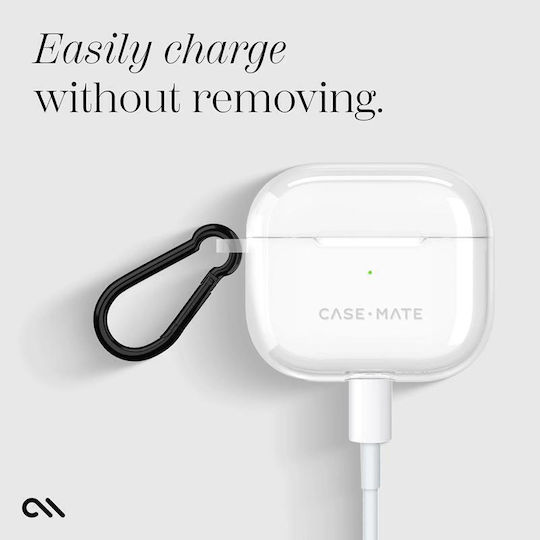 Case-Mate Σετ Θήκη & Anti-Lost Strap με Γάντζο σε Διάφανο χρώμα για Apple AirPods 4