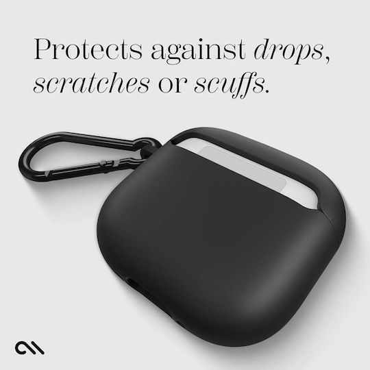 Case-Mate Σετ Θήκη & Anti-Lost Strap με Γάντζο σε Μαύρο χρώμα για Apple AirPods 4