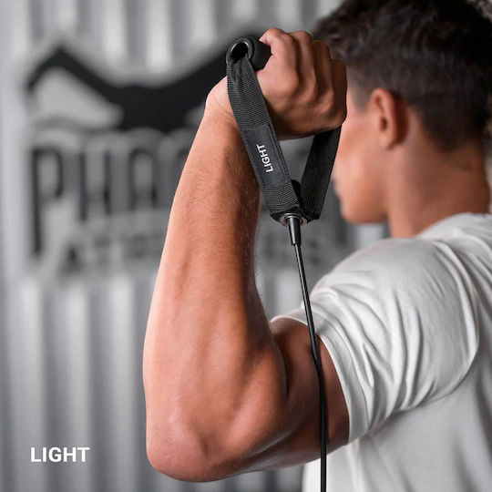 Phantom Resistance Band Gymtube Hard with Handles Black 1.65m