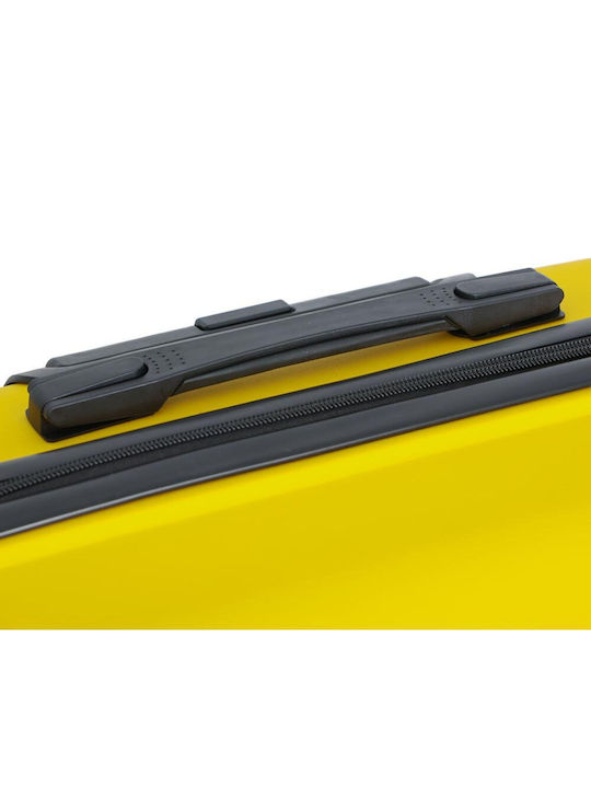 Amber Hard Yellow Suitcases With 4 Wheels Set Of 3 Pieces