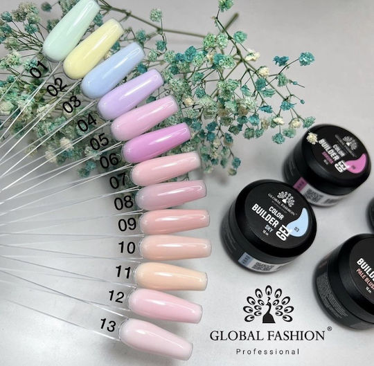 Global Fashion Bauherren-Gel Falsche Nagelgel 10 Peach pearl 15gr
