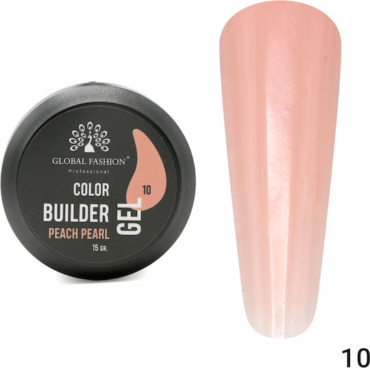 Global Fashion Bauherren-Gel Falsche Nagelgel 10 Peach pearl 15gr