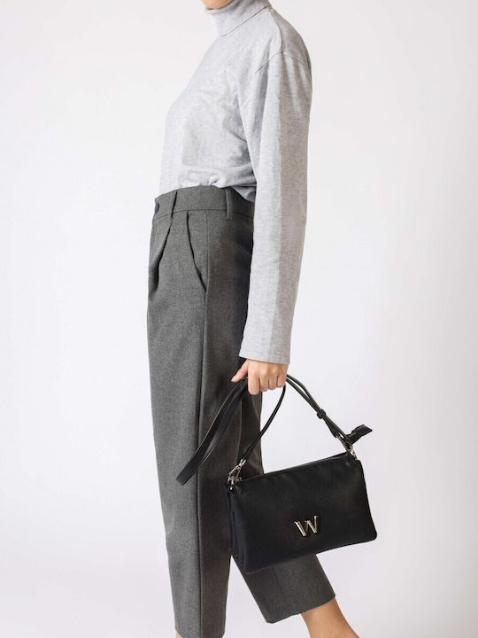 Leather Women's Crossbody Bag Black
