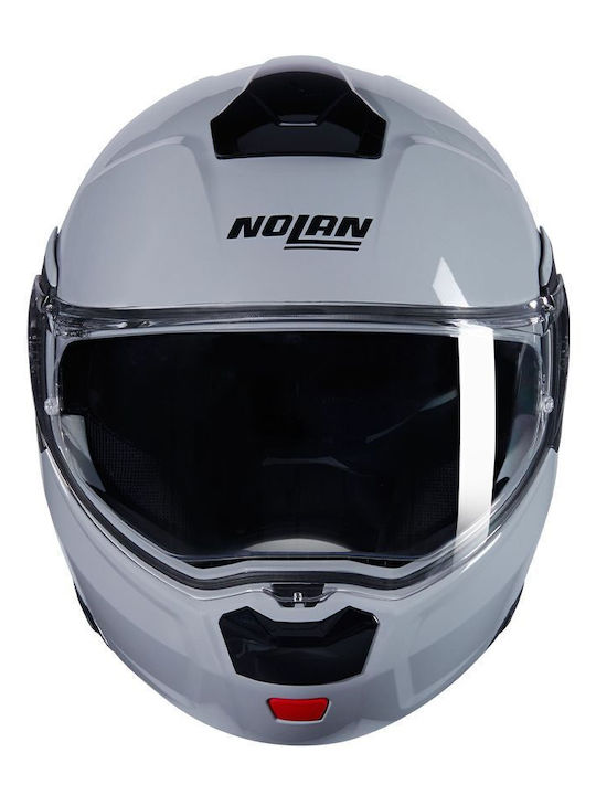 Nolan N90-3 Classico 303 Grey Motorcycle Helmet Flip-Up ECE 22.06 with Pinlock and Sunvisor