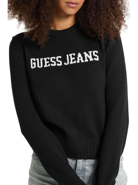 Women's Long Sleeve Cotton Sweater Jet Black