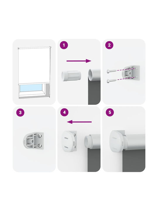 vidaXL Roller Blinds Total Blackout Gray W50xH175cm 4011404