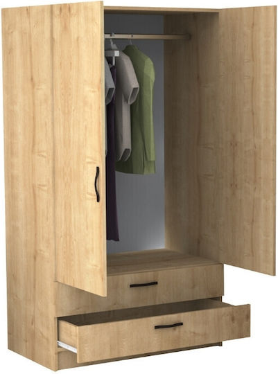 Ușă dublă Dulap de Haine Victoria Natural Beech 100x60x181cm