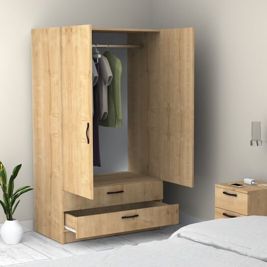 Ușă dublă Dulap de Haine Victoria Natural Beech 100x60x181cm