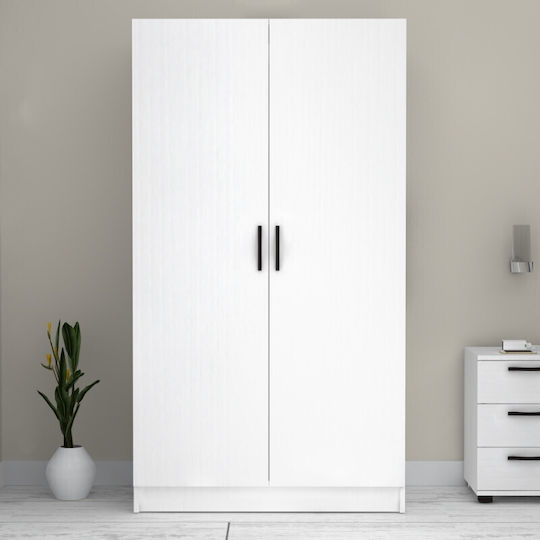 Doppeltür Kleiderschrank Victoria White 100x60x181cm