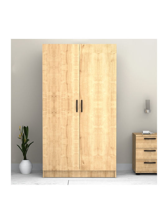 Doppeltür Kleiderschrank Victoria Natural Beech 100x60x181cm
