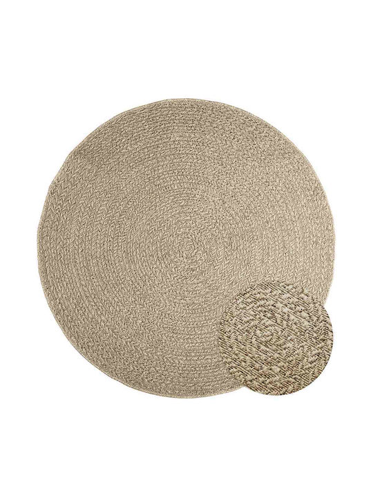 vidaXL Zizur Rug Outdoor Round from Jute Beige