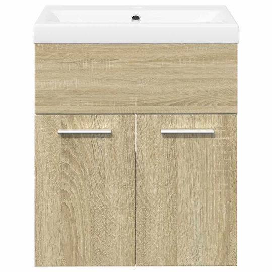 vidaXL Countertop with Sink L41xW38.5xH46cm Brown, Oak