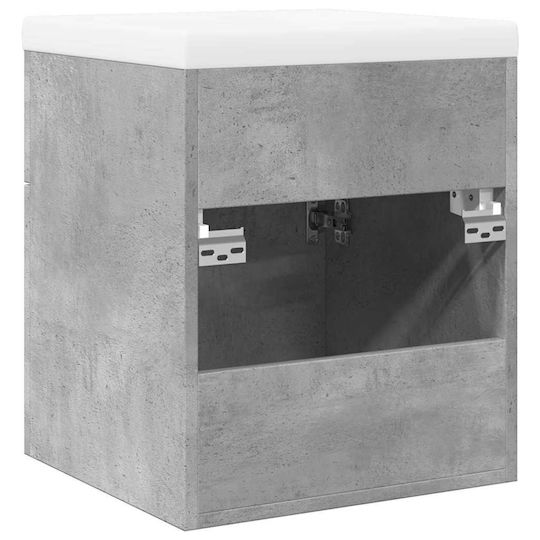 vidaXL Πάγκος με Νιπτήρα Μ41xΒ38.5xΥ46cm Γκρι Σκυροδέματος