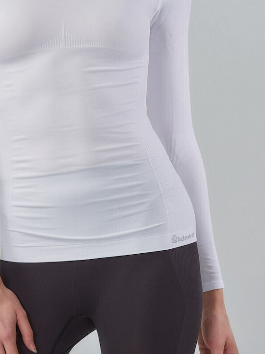 Admiral Damen Thermo Langarmshirt Weiß