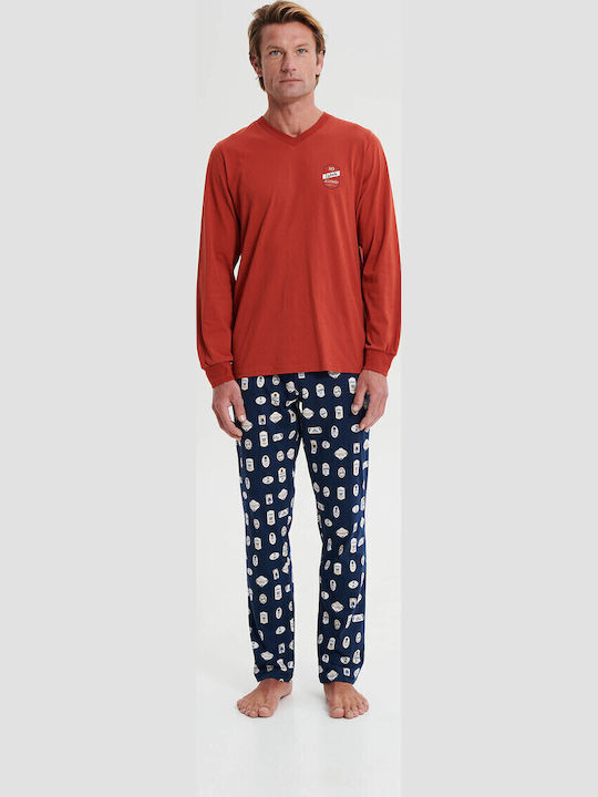 Vamp Men's Winter Pajama Pants Blue