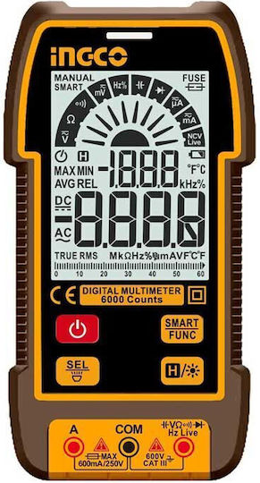 Ingco Digitales Multimeter Wahre Effektivwert mit AC / DC / Widerstandsmessung DM16004