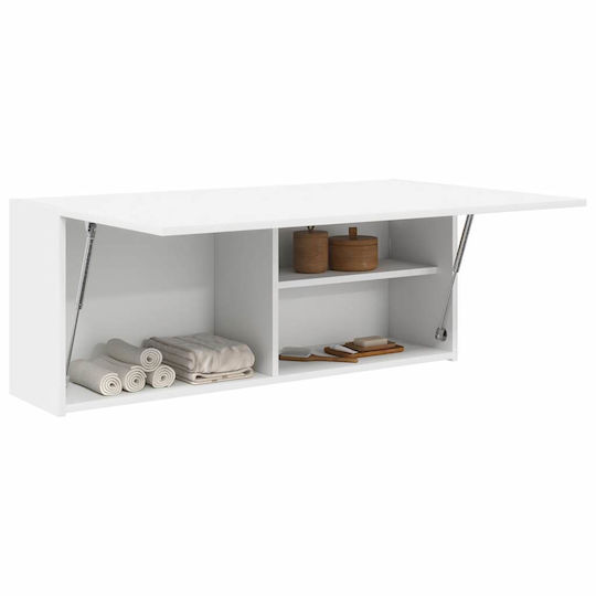 vidaXL Bathroom Cabinet L100xW25xH40cm White