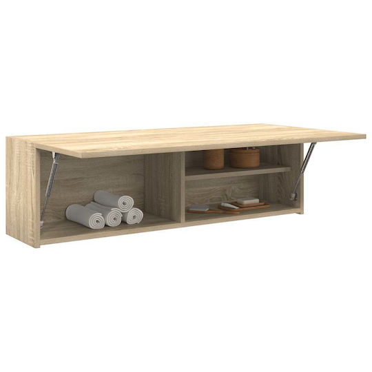 vidaXL Badezimmerschrank B100xT25xH30cm Sonoma