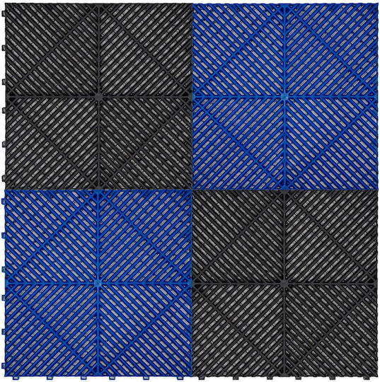 Margini plăci de pardoseală ventilate pentru garaj – 60 negre & 60 albastre