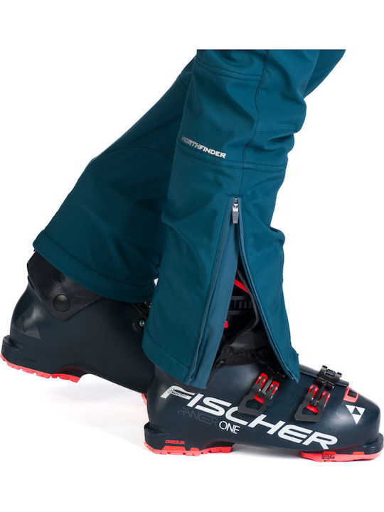 Northfinder NO-3975SNW-526 Men's Trousers for Ski & Snowboard Soft Shell Blue