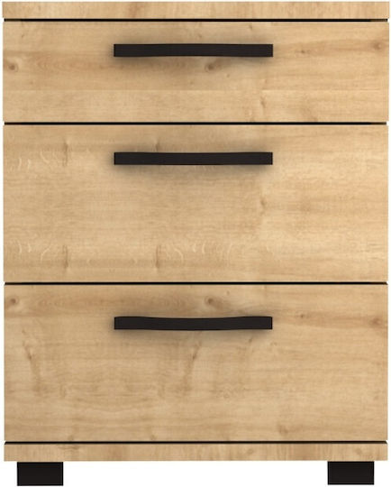 Κομοδίνο Roco Ξύλινο Μπεζ 40x39x57cm