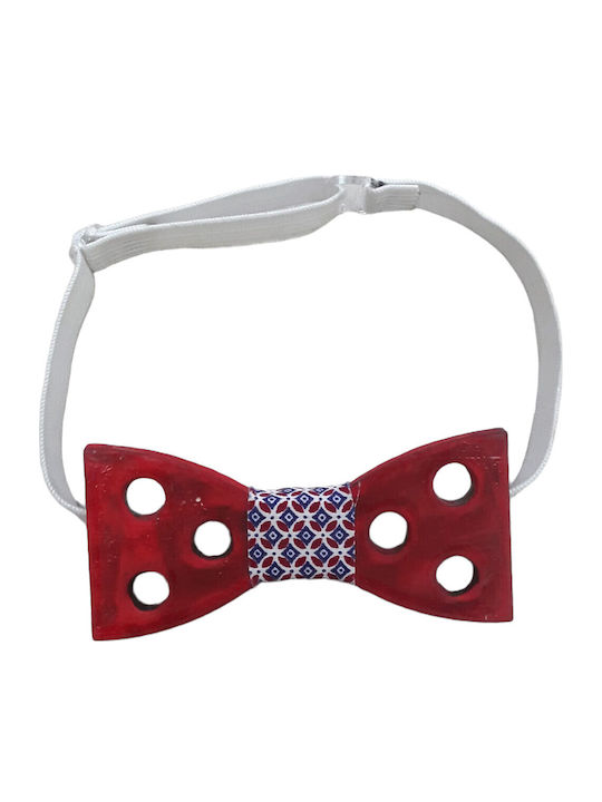 Domina Wooden Bow Tie Red Domina Wooden Bow Tie Red