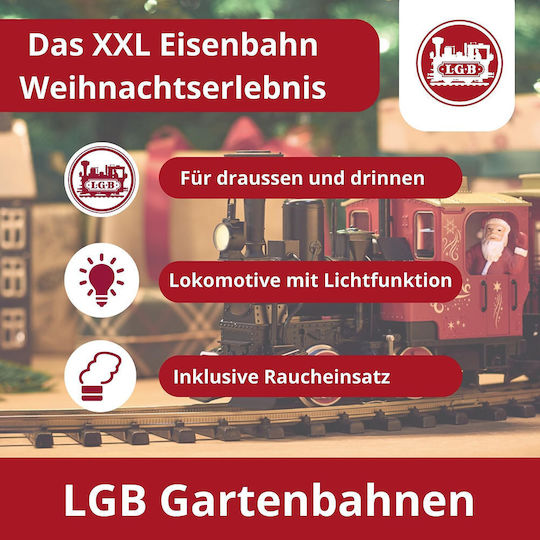 Christmas Train Starter Kit Сет с Влакче със Светлина и Дим за Над 2 години+ Години